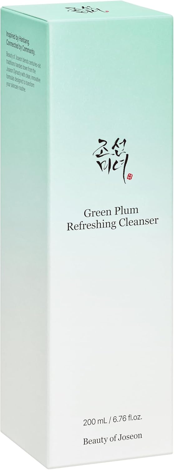 Beauty of Joseon Green Plum Refreshing Cleanser Gel Type Deep Pore Cleansing, Acne Face Wash, Blackhead Remover for All Skin Types, Korean Skincare 200ml, 6.76 fl.oz-GlimoraGlow