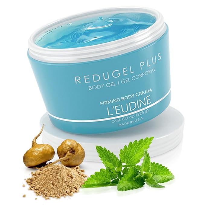 L’EUDINE Redugel Plus Skin Tightening Cream for Body, Firming Cream with Mint Oil, Field Horsetail, Marine Algae, Maca Extract, Skin Firming and Tightening Lotion – 8oz-GlimoraGlow