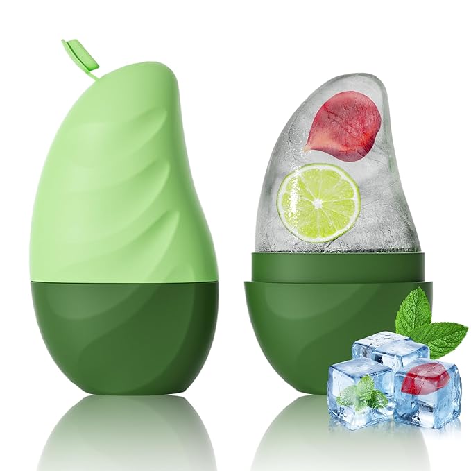 Silicone Facial Ice Cube Roller Massager, Facial Beauty Care Tool, Reusable Face Ice Mold - Brighten Skin, Reduce Puffiness for Face & Eyes (Green)-GlimoraGlow