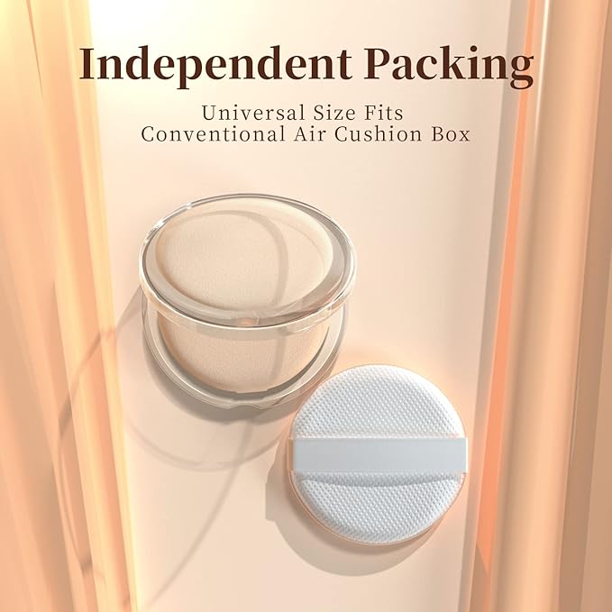 MOHOPE 8Pcs Air Cushion Makeup Puffs for Foundation with Portable Box, No Latex Blending Sponge for Liquid, Cream, Foundation and Powder, Teardrop Powder Puff, Purple-GlimoraGlow