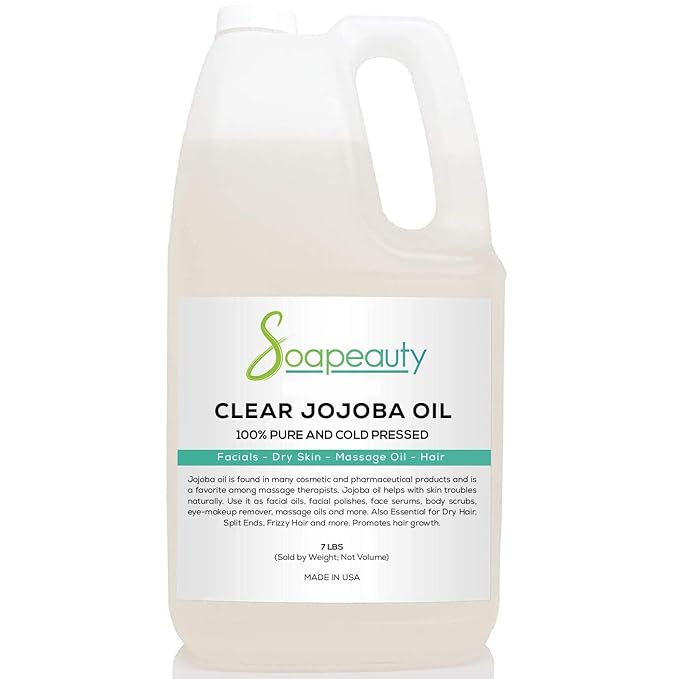 Soapeauty Clear Jojoba Oil | 100% Pure & Natural | Refined, Cold Pressed, Hexane Free | Moisturizing Oil for Skin, Face, Hair & Nails | 7 Pound-GlimoraGlow