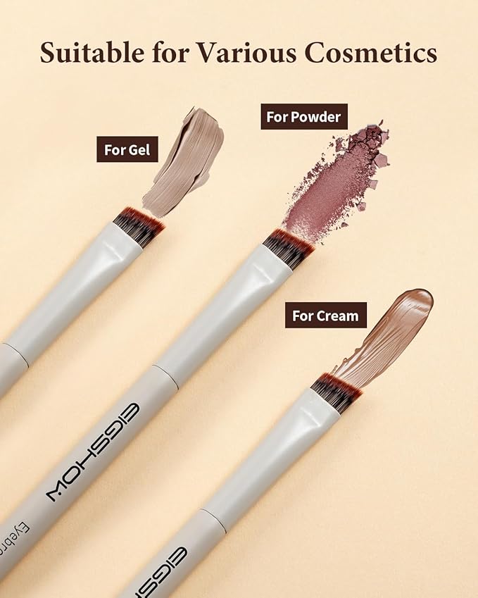 Eyebrow Brush, Dual-ended Angled Eyebrow Brush for Brows or Lashes D108 - Black-GlimoraGlow