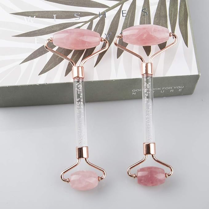 Jade Roller and Gua Sha Set - Facial Body Eyes Neck Massager Tool for Beautiful Skin Detox - Reduce Wrinkles Aging -（Southern Jade）-GlimoraGlow