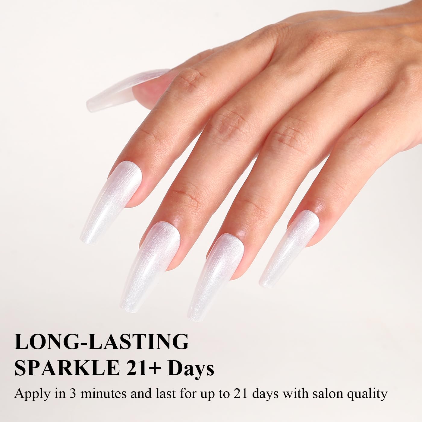 Imtiti Pearl Gel Nail Polish, White Pearl Iridescent Glitter Gel Polish Diamond Shimmer Sparkle Soak Off UV LED Nail Gel Polish Autumn Winter Gel Polish Manicure Gel Nail Kit 10ML-GlimoraGlow