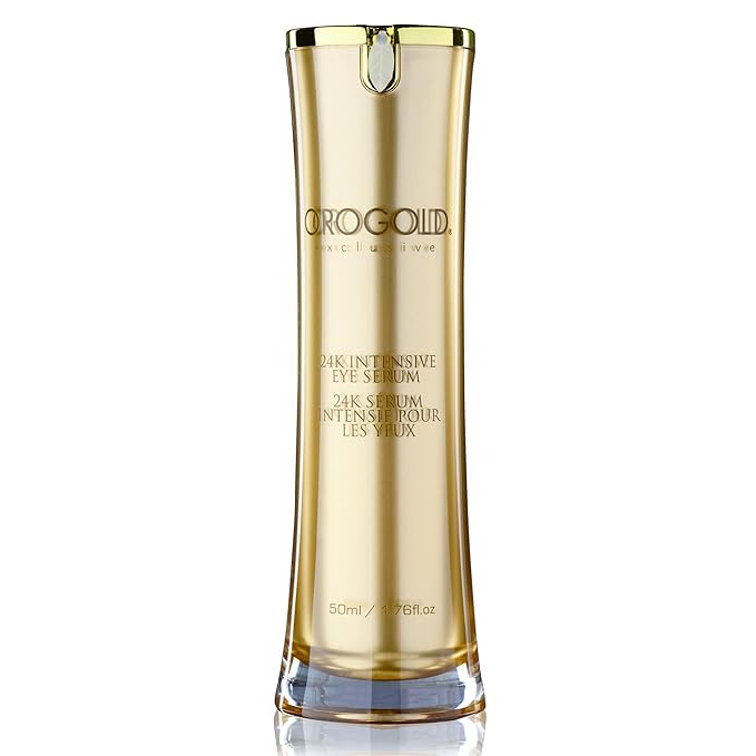 OROGOLD 24K Intensive Eye Serum for Wrinkles, Puffiness - Anti Aging Serum For Youthful Looking Skin - Under Eye Skin Softening Serum - 50 ml. / 1.76 fl. oz.-GlimoraGlow