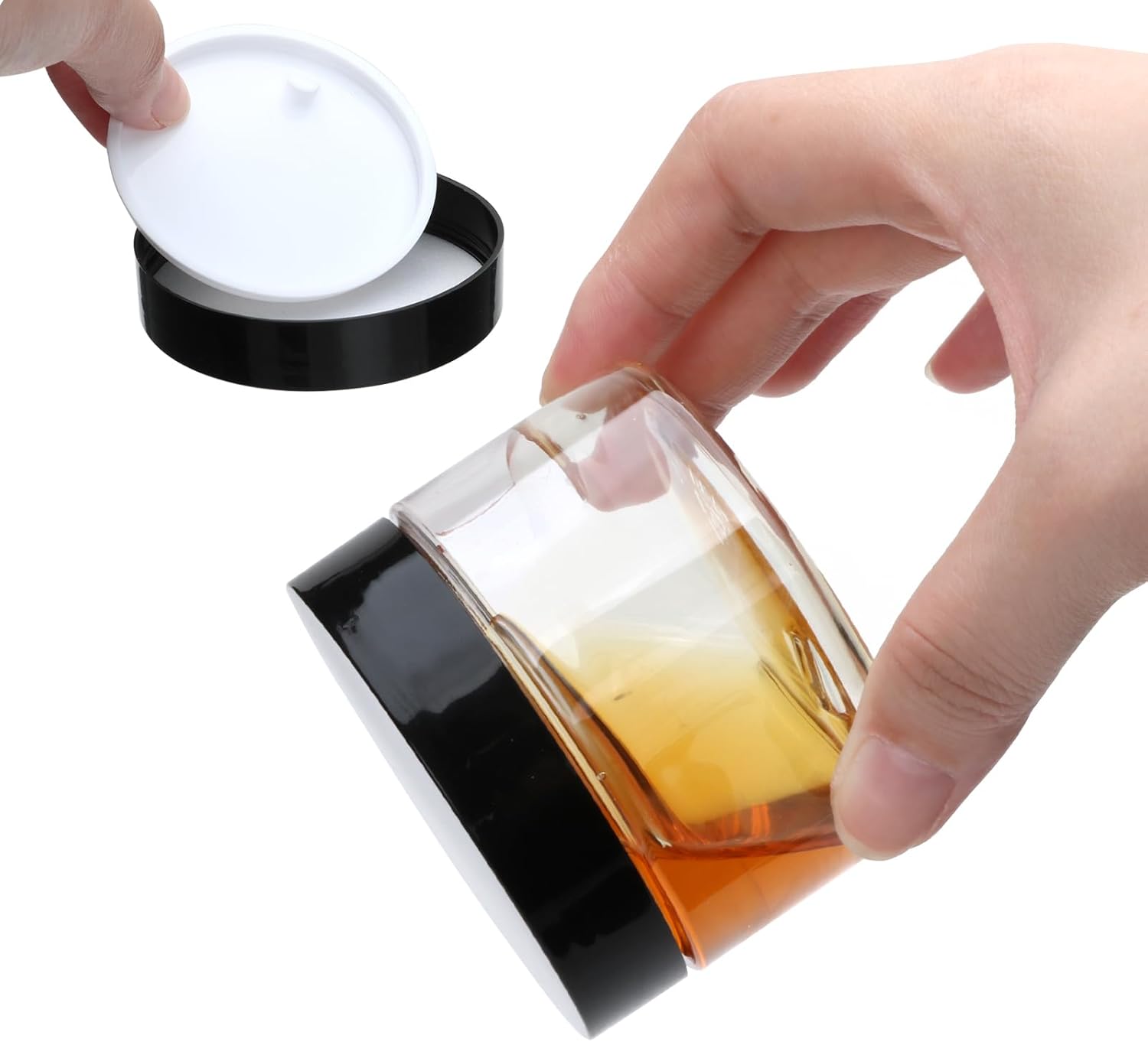 16 Pack 4oz Plastic Containers with Lids, Jars with Lids, Great for storing,lip balms, creams, ointments, cosmetics, samples-GlimoraGlow