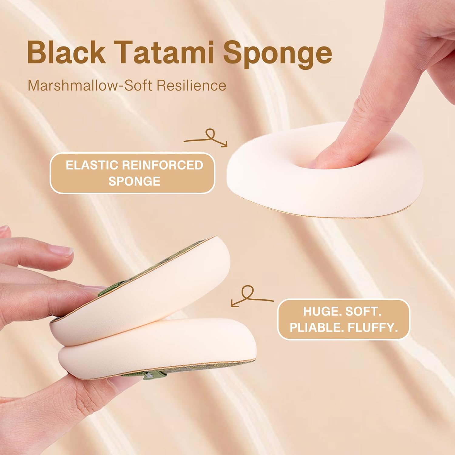 Light Green Denim Makeup Sponges,Super Soft Blenders Sponge for Full Coverage Foundation,Perfect for Oily Skin & Longwear Makeup,Travel Friendly&Reusable,2pcs Puffs &Storage Case-GlimoraGlow