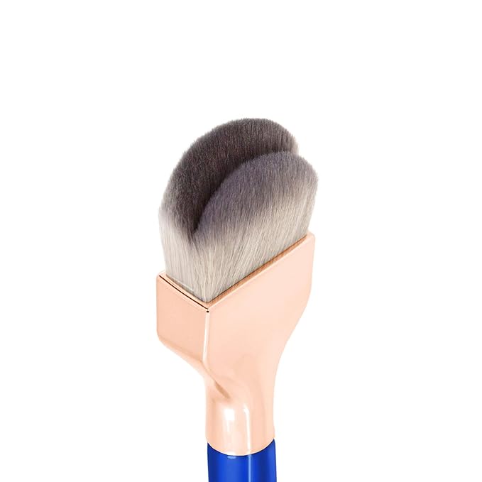 Bdellium Tools Professional Makeup Brush - Golden Triangle 972 Large Rounded Double Dome Blender - With All Vegan and Soft Synthetic Fibers, For Foundation Application & Blending (Blue, 1pc)-GlimoraGlow