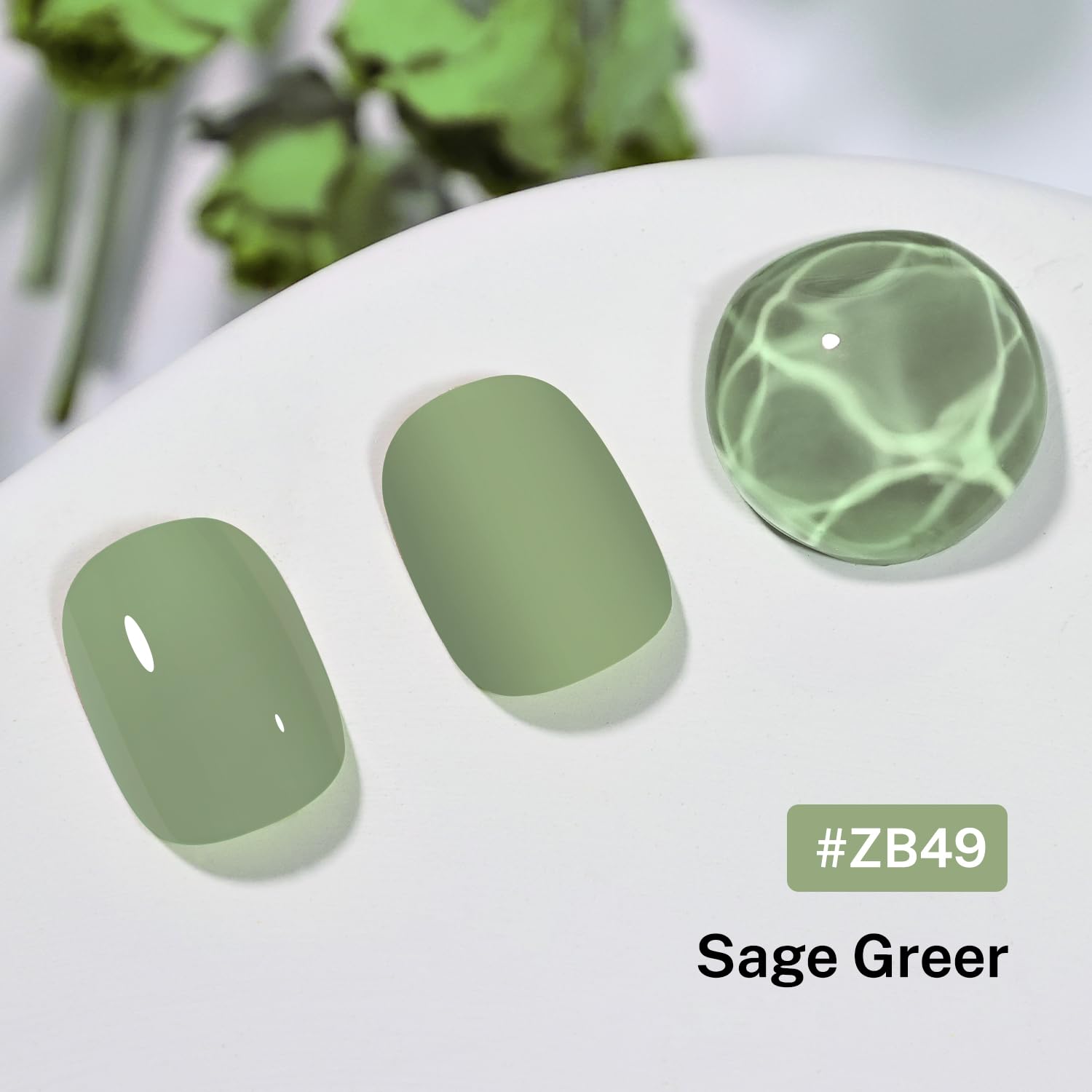 16.5ml Sage Green Nail Polish Large Volume Quick Drying Nail Polish, Fast Drying and Long Lasting Color Nail Art DIY Home Manicure Gift for Women-GlimoraGlow