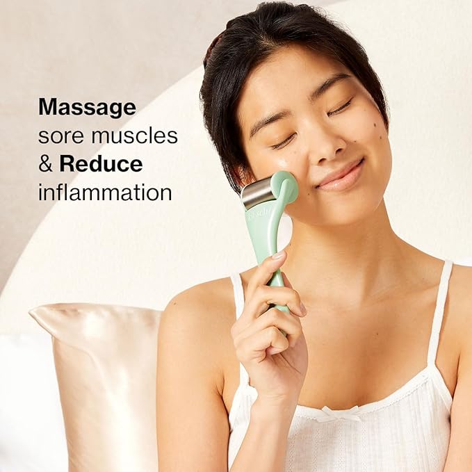 Kitsch Ice Roller for Face – Stainless Steel Face Ice Roller to Reduce Puffiness, Redness & Headaches – Cooling Facial Roller for Skin Care, Irritation Relief & Spa-Like Experience at Home - Mint-GlimoraGlow