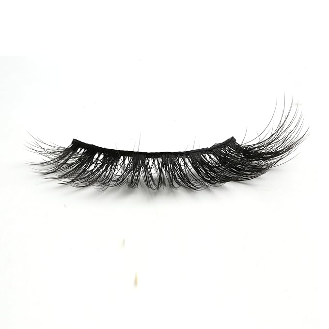 SUNWELL False Eyelashes 16mm Mink Lashes Cat Eye Lashes Strips 8D Fluffy Faux Mink Lashes Soft Wispy Luxury Volume Fake Lashes 10 Pairs Pack-GlimoraGlow
