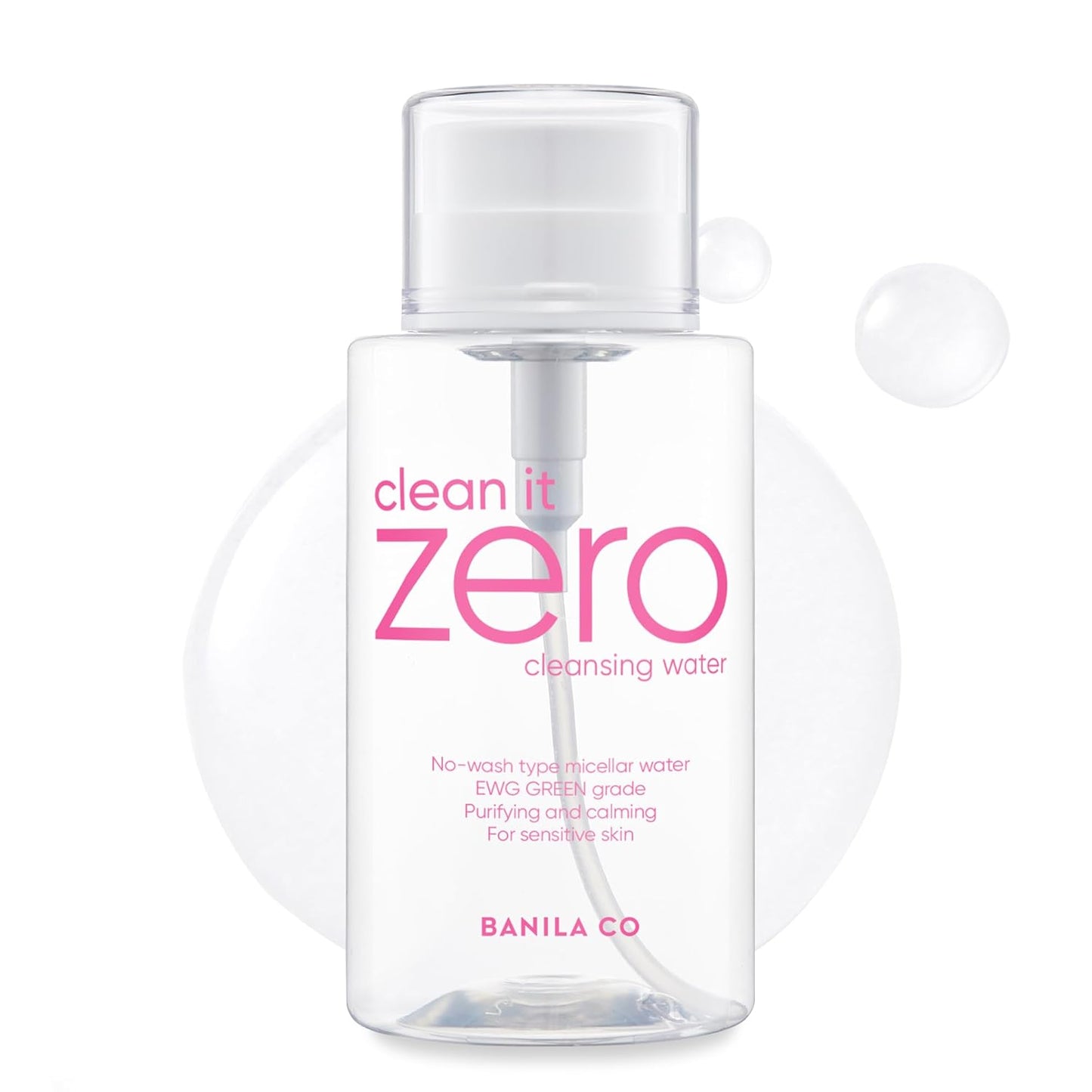 BANILA CO Clean It Zero Pure Cleansing Water | Gentle Cleanser for Sensitive Skin | Micellar Water Makeup Remover No Rinse & Oil Free (310ml / 10.48 fl.oz)-GlimoraGlow