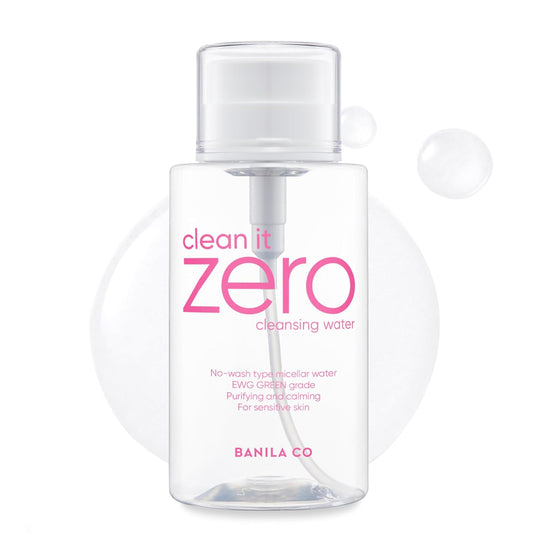 BANILA CO Clean It Zero Pure Cleansing Water | Gentle Cleanser for Sensitive Skin | Micellar Water Makeup Remover No Rinse & Oil Free (310ml / 10.48 fl.oz)-GlimoraGlow