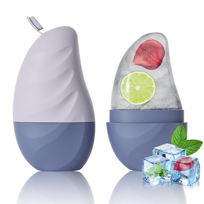 Silicone Facial Ice Cube Roller Massager, Facial Beauty Care Tool, Reusable Face Ice Mold - Brighten Skin, Reduce Puffiness for Face & Eyes (Purple)-GlimoraGlow