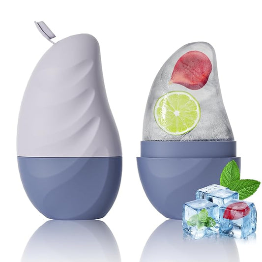 Silicone Facial Ice Cube Roller Massager, Facial Beauty Care Tool, Reusable Face Ice Mold - Brighten Skin, Reduce Puffiness for Face & Eyes (Purple)-GlimoraGlow