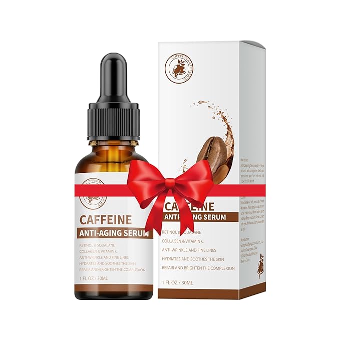 Caffeine Eye Serum Under Eye Treatment Serum for Moisturizing Anti-Aging Brightening Eye Serum, Caffeine Eye Cream for Wrinkles, Dark Spots and Dark Circles Beauty Skin Care-GlimoraGlow