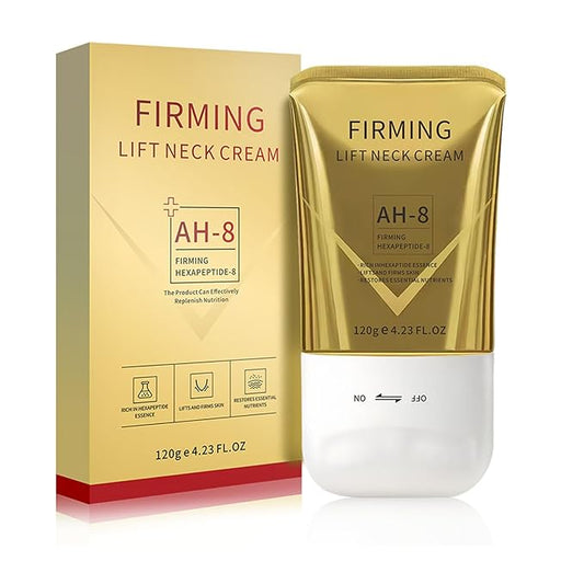 AH-8 Firming Neck Cream with Roller, Tightening & Lifting Cream for Sagging Skin, Contains Hexapeptide, Moisturizing for Face & Body Skin Tightening Cream-GlimoraGlow