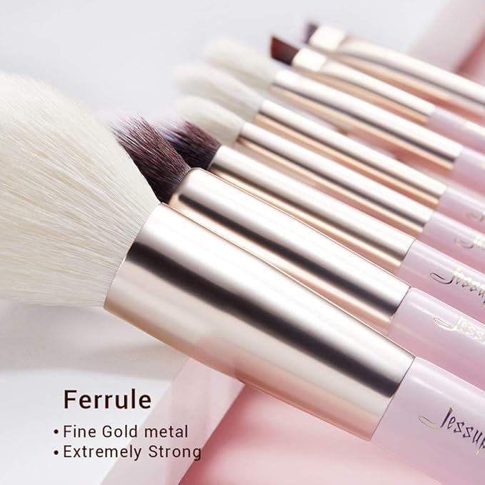 Jessup Makeup Brushes Set Professional Makeup Brush Eyeshadow Blending Powder Foundation Blusher Concealer 25pcs with Cosmetics Storage Box, Blushing Bride T295-GlimoraGlow