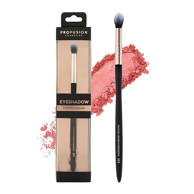 Profusion Cosmetics Pointed Crease Eyeshadow Brush Soft Synthetic Eyeshadow Blending For small Crease Eyebrow Long Lasting smudge Flawless Makeup Look-GlimoraGlow