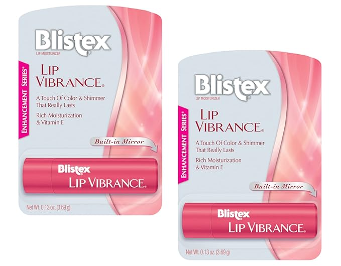 2 Pk Blistex Lip Vibrance Lip Protectant, ( Build-in Mirror)-GlimoraGlow