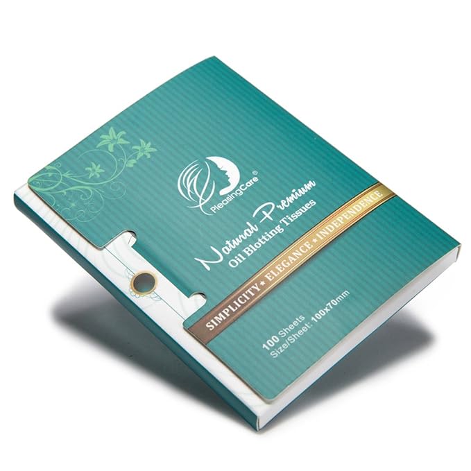 Premium Facial Oil Blotting Paper, 200 Counts - Natural Bamboo Charcoal Face Blotting Sheets, Easy Take Out Design - Top Handy Oil Absorbing Tissues - Oily Skin Care or Make Up Must Have!-GlimoraGlow