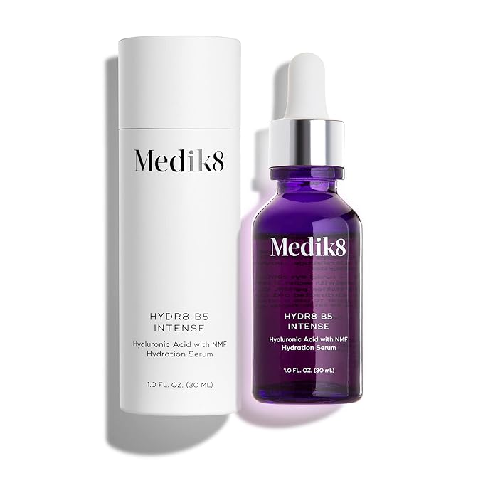 Medik8 Hydr8 B5 Intense - Hyaluronic Acid Serum - Moisturizing and Antioxidant Serum for Face - Smooths Fine Lines and Wrinkles - Vegan - 1.0 oz-GlimoraGlow