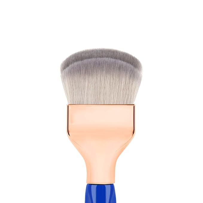 Bdellium Tools Professional Makeup Brush - Golden Triangle 972 Large Rounded Double Dome Blender - With All Vegan and Soft Synthetic Fibers, For Foundation Application & Blending (Blue, 1pc)-GlimoraGlow
