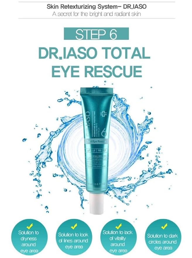 IASO Dr Total Eye Rescue - 0.60oz | eye cream moisturizer | eye cream anti aging bags & dark circle-GlimoraGlow