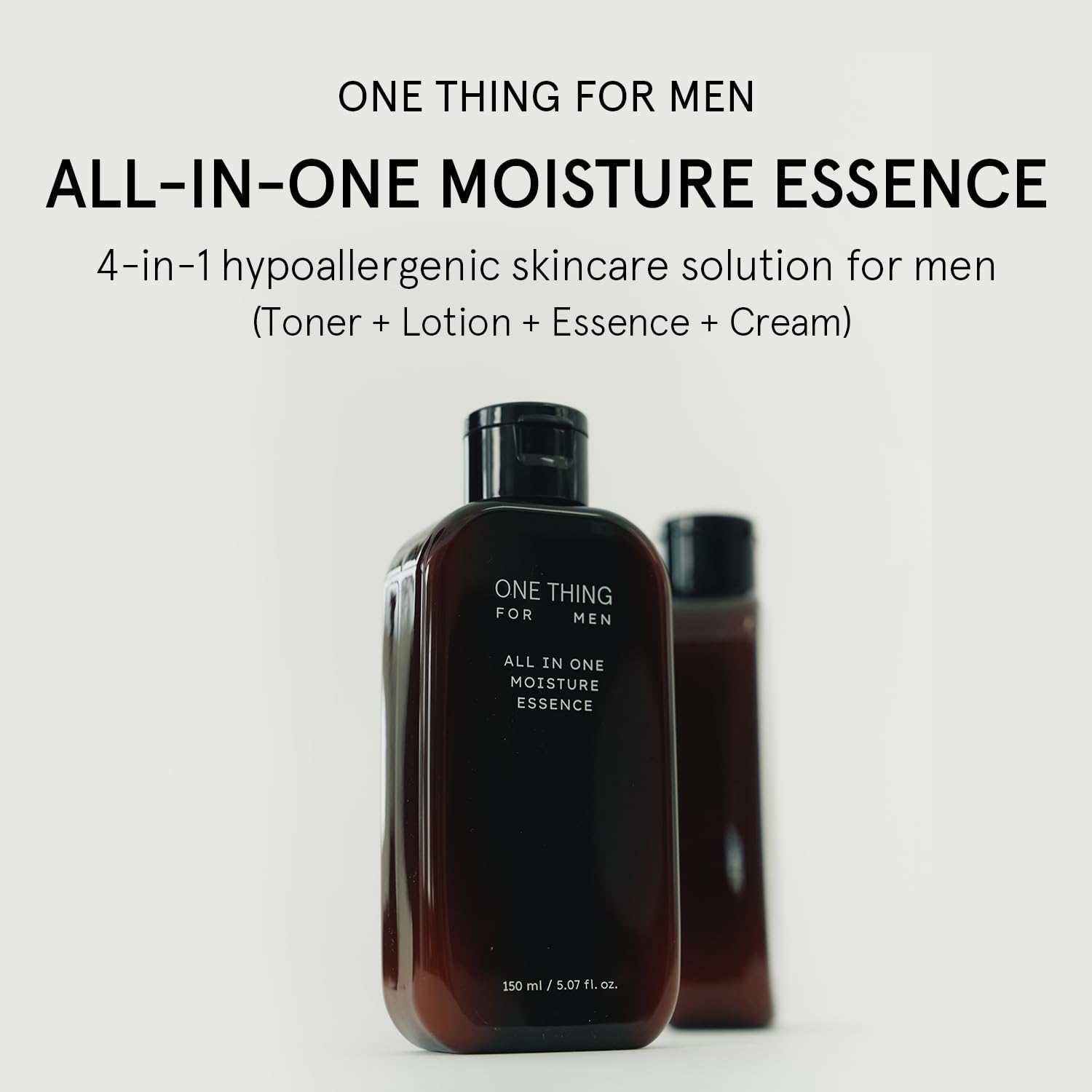 ONE THING FOR MEN All in One Moisture Essence 5.07 Fl Oz | 4-in-1 Soothing Mens Face Moisturizer, Toner, Aftershave Lotion, Daily Hydrating Serum, HA Hyaluronic Acid, Barrier Relief | Korean Skin Care-GlimoraGlow