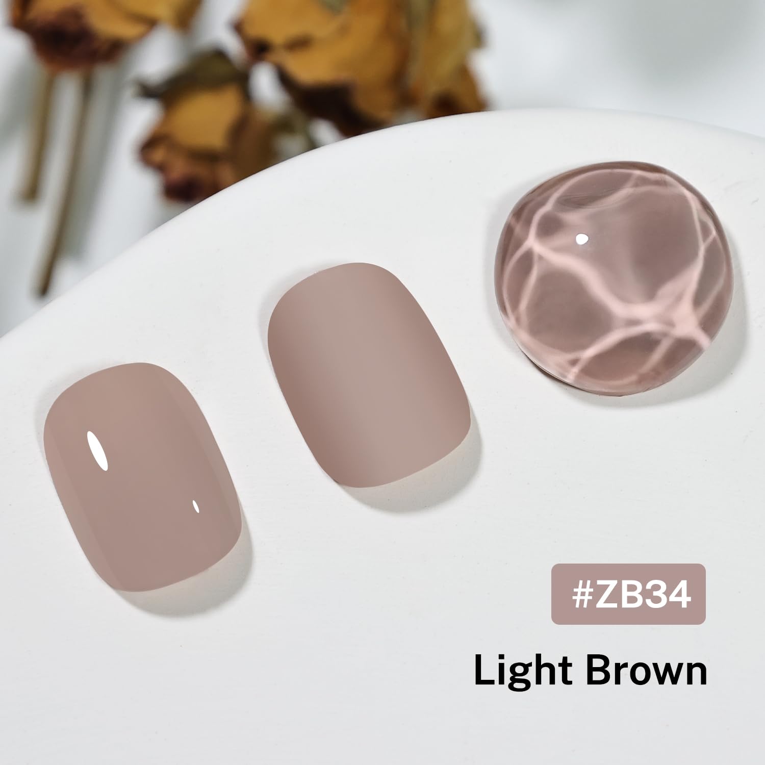 16.5ml Light Brown Nail Polish Large Volume Quick Dry Nail Polish, Long Lasting Shine, Fingernail Toenail Nail Art DIY Home Travel Nail Art Gift-GlimoraGlow