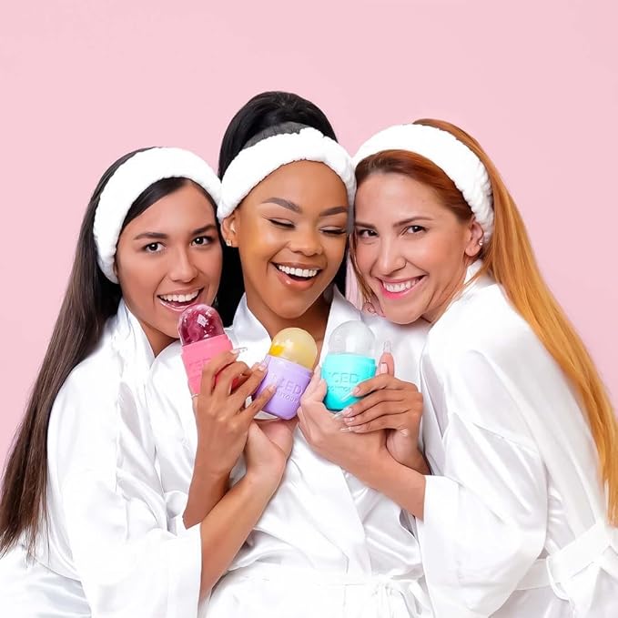 Ice Roller for Face, Ice Face Roller for Eyes, Neck and Cold Therapy for Injuries. Ice Mold for Face Massager, Skin Care. Remove Fine Lines, Shrink Pores, Reduce Acne (Purple)-GlimoraGlow