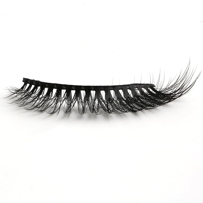 SUNWELL False Eyelashes 12mm Mink Lashes Natural Look Cat Eye Faux Mink Lashes 3D Fluffy Soft Luxury Volume Fake Lashes 10 Pairs Pack-GlimoraGlow