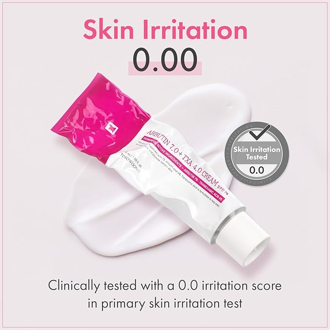 Arbutin 7% + Tranexamic Acid 4% Cream, 70,000ppm Arbutin, 40,000ppm TXA, Niacinamide, Glutathione, Dark Spots, Freckle, Blemishes, Pigmentation, Korean Skin Care, 50ml, 1.69 fl.oz.-GlimoraGlow