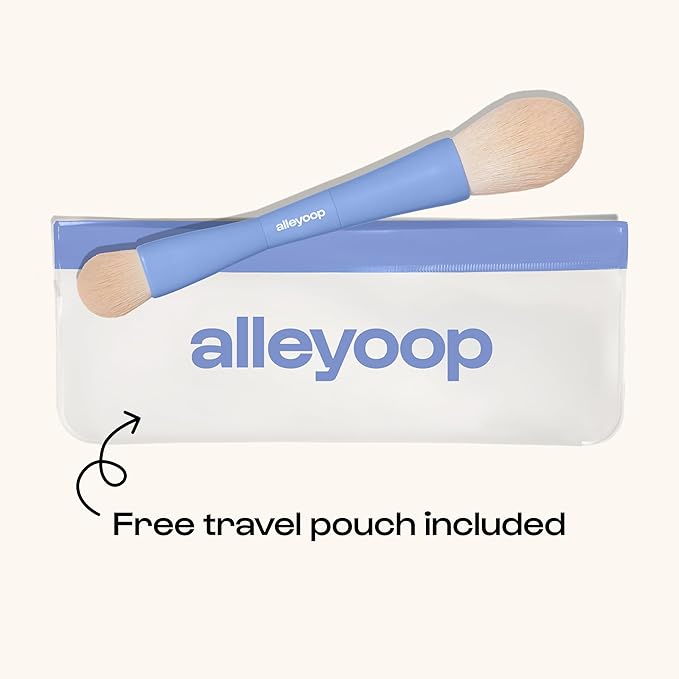 Alleyoop Overachiever 4-in-1 Travel Makeup Brush Set – Powder, Blending, Precision & Complexion Brushes – Mini Makeup Brush for Women, Vegan, Multi-Use & Travel-Friendly Makeup Tool-GlimoraGlow