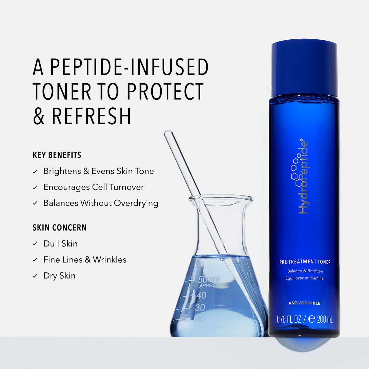 HydroPeptide Pre-Treatment Toner, Balance and Youthful, Refreshed Appearance, 6.76 Ounce-GlimoraGlow