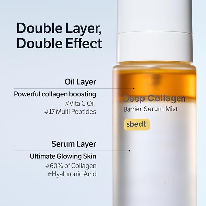SUNGBOON EDITOR Deep Collagen Barrier Serum Mist | Real Collagen, Multi Peptides, Hydration, Wrinkle Care for Dry Skin, Wrinkles, Korean Moisturizer, Korean Skin Care, Glass Skin Mist-GlimoraGlow
