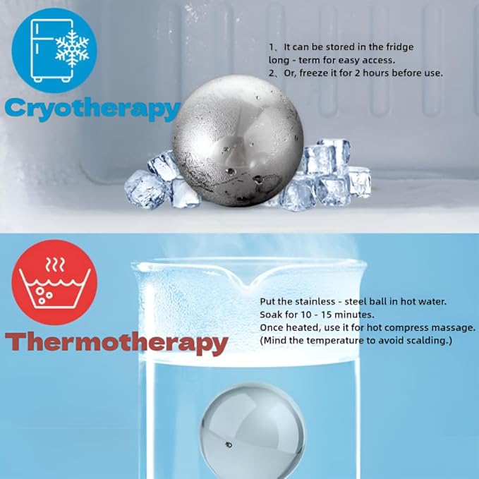 Ice Globes for Face & Eyes, Unbreakable Stainless Steel Cryo Massagers for Skincare Routines, Multifunctional Cold Roller Cooling Globes for Puffiness, Sagging Skin, Fine Lines, and Facial Relaxation-GlimoraGlow