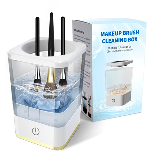 Makeup Brush Cleaner, Neeyer Super-Fast Electric Brush Cleaner Machine Automatic Brush Cleaner Spinner Makeup Brush Tools White-GlimoraGlow