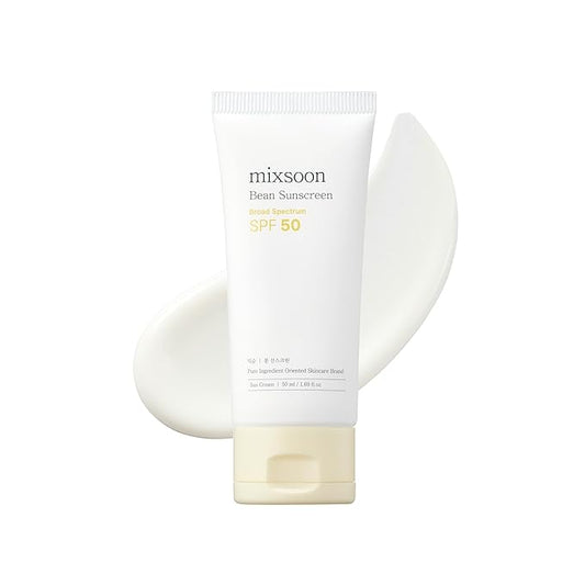 mixsoon Bean Sunscreen 1.69 Fl. Oz. / 50ml SPF 50 Airy Texture Type Lightweight No White Cast For Face Korean Glass Skin Care-GlimoraGlow