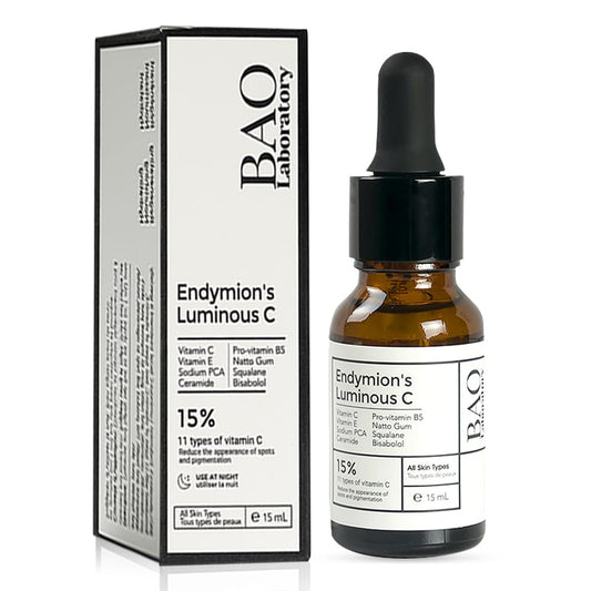 ENDYMION’S LUMINOUS C Face Serum | Bisabolol, Squalane, Vitamin C &E | Multi Vitamin Serum for Brightening, Regenerating And Refreshing Skin| For All Skin Types (15 ML)-GlimoraGlow