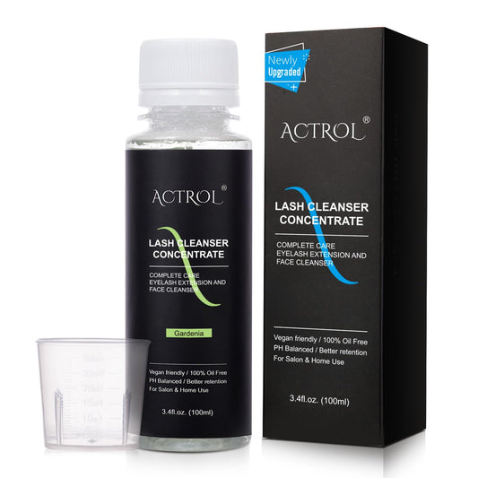 Eyelash Cleanser Concentrate Professional Lash Shampoo Foaming Cleanser DIY Paraben & Sulfate Free Non-lrritating Wash for Extensions Lashes with Salon Home Gardenia-GlimoraGlow