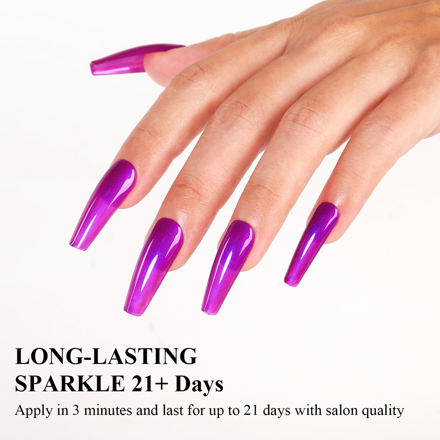 Imtiti Pearl Gel Nail Polish, Rose Purple Glitter Pearl Gel Polish Diamond Shimmer Sparkle Soak Off UV LED Nail Gel Polish Autumn Winter Gel Polish Manicure Gel Nail Kit 10ML-GlimoraGlow