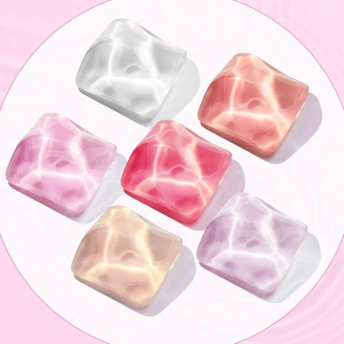 JODSONE 10ml Jelly Gel Nail Polish Set 6 Pale Colours White Pale Red Soft Pink Natural Nude Pale Purple Fresh Pink Purple All Seasons Neutral Soak off LED Lamp Gel Manicure Set for Nail Art-GlimoraGlow