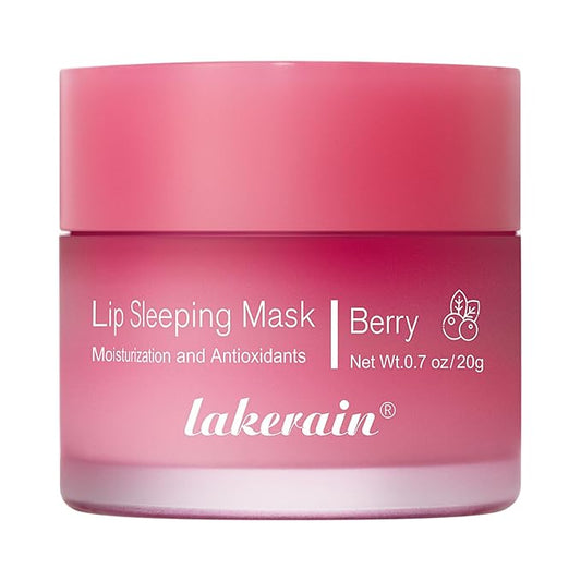 Hydrating Lip Sleeping Mask - Day and Night Repair Lip Balm for Chapped Dry Lips - Reduce Lip Lines, Enhance Lip Color, Hydrate & Plump Lips Care Lip Mask (Berry)-GlimoraGlow