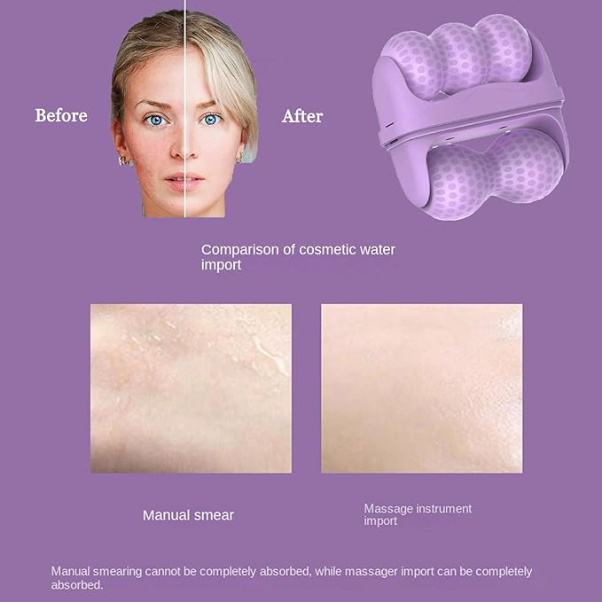 Ice Roller for Face Women - 2 in 1 Facial Ice Roller for Face & Eye Puffiness Relief, Gua Sha Facial Tools for Massage, Body Minor Cold Compress-GlimoraGlow