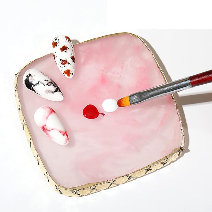 1 Piece Nail Art Palette Nail Polish Palette Mixing Palette Makeup Plate Nail Plates for Nail Art Nail Tip Holder Nail Art Display-GlimoraGlow