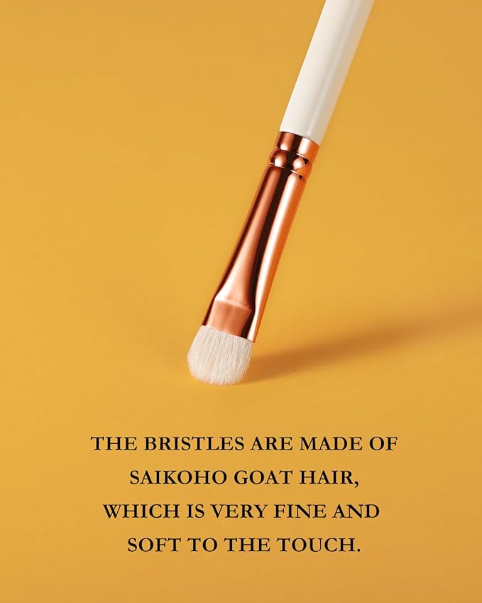 Eyeshadow Brush, EIGSHOWBEAUTY Professional Eye Shadow Brush with Saikoho Goat Hair, Premium Eye Makeup Brush For Blending, Smudging, Shading (E831)-GlimoraGlow