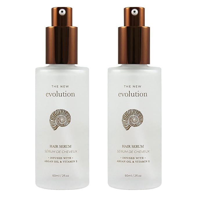 HerStyler Evolution Argan Oil Serum - Vitamin E Nourishing Treatment to Soften Dry Hair, For Hair Straightening With Aloe Vera (2 Pack)-GlimoraGlow