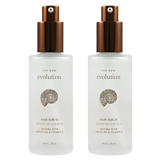 HerStyler Evolution Argan Oil Serum - Vitamin E Nourishing Treatment to Soften Dry Hair, For Hair Straightening With Aloe Vera (2 Pack)-GlimoraGlow