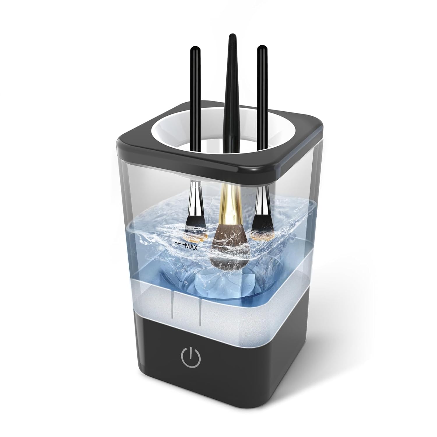 Makeup Brush Cleaner, Neeyer Super-Fast Electric Brush Cleaner Machine Automatic Brush Cleaner Spinner Makeup Brush Tools black-GlimoraGlow